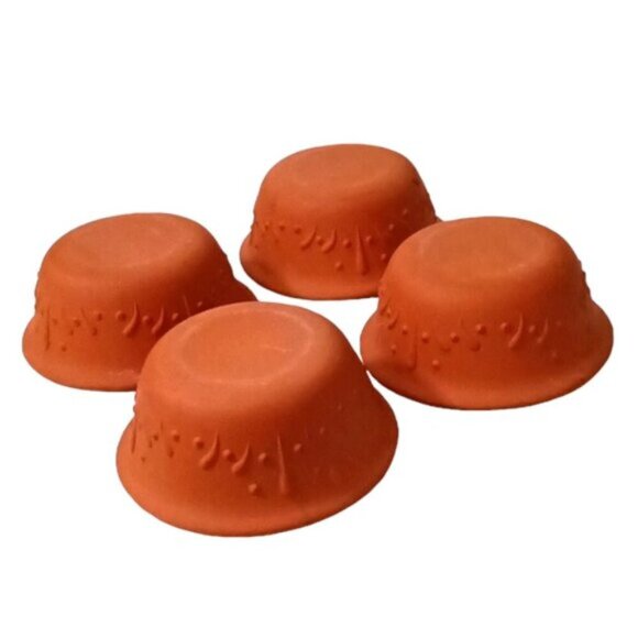 Mexican Made Brown Terra Cotta Bowls Set of 4 Glazed Interior Unglazed Exterior - Picture 5 of 7